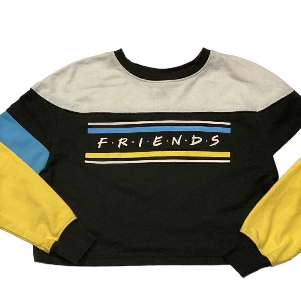 Authentic Friends Color Block Lightweight Long Sleeve Cropped Sweater - Picture 3 of 5